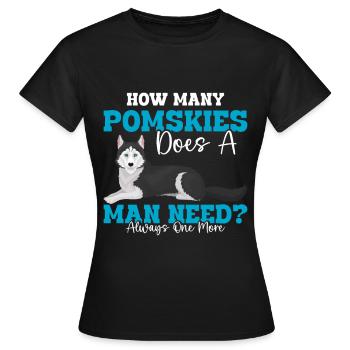 Chien disant chien chien - T-shirt Femme - noir - Devant - AI Model Female 172 dark (172cm)