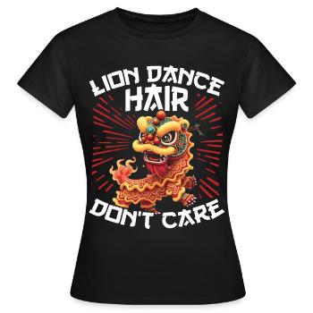 Lion Dance Chinesisches Neujahr Löwentanz - Frauen T-Shirt - Schwarz - Vorne - AI Model Female 172 dark (172cm)