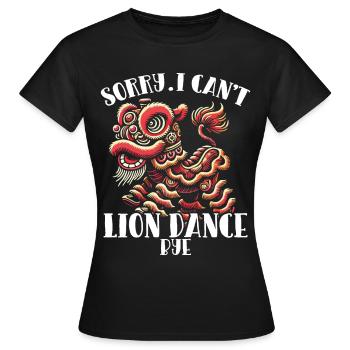 Lion Dance Chinesisches Neujahr Löwentanz - Frauen T-Shirt - Schwarz - Vorne - AI Model Female 172 dark (172cm)