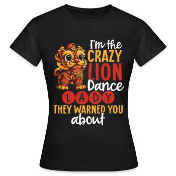 Lion Dance Chinesisches Neujahr Löwentanz - Frauen T-Shirt - Schwarz - Vorne - AI Model Female 172 dark (172cm)