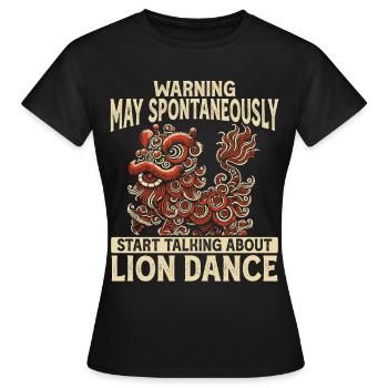 Lion Dance Chinesisches Neujahr Löwentanz - Frauen T-Shirt - Schwarz - Vorne - AI Model Female 172 dark (172cm)
