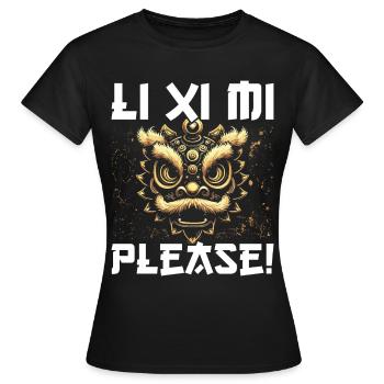 Lion Dance Chinesisches Neujahr Löwentanz - Frauen T-Shirt - Schwarz - Vorne - AI Model Female 172 dark (172cm)