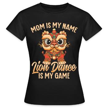 Lion Dance Chinesisches Neujahr Löwentanz - Frauen T-Shirt - Schwarz - Vorne - AI Model Female 172 dark (172cm)