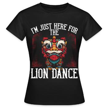 Lion Dance Chinesisches Neujahr Löwentanz - Frauen T-Shirt - Schwarz - Vorne - AI Model Female 172 dark (172cm)