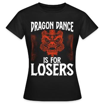 Lion Dance Chinesisches Neujahr Löwentanz - Frauen T-Shirt - Schwarz - Vorne - AI Model Female 172 dark (172cm)