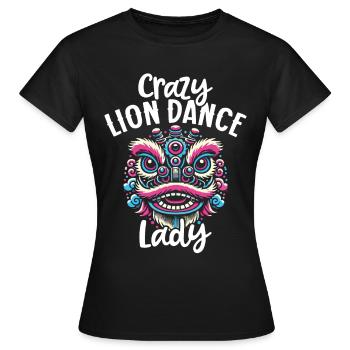 Lion Dance Chinesisches Neujahr Löwentanz - Frauen T-Shirt - Schwarz - Vorne - AI Model Female 172 dark (172cm)