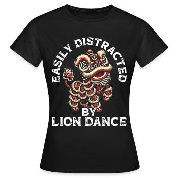 Lion Dance Chinesisches Neujahr Löwentanz - Frauen T-Shirt - Schwarz - Vorne - AI Model Female 172 dark (172cm)
