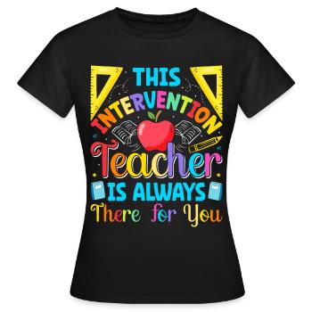 Enseignant d’intervention, Spécialiste de l’intervention - T-shirt Femme - noir - Devant - AI Model Female 172 dark (172cm)