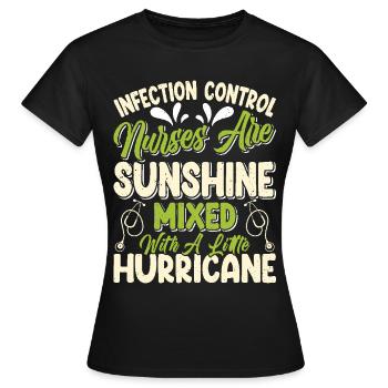 Contrôle des infections chez les soignants - T-shirt Femme - noir - Devant - AI Model Female 172 dark (172cm)
