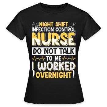 Contrôle des infections chez les soignants - T-shirt Femme - noir - Devant - AI Model Female 172 dark (172cm)