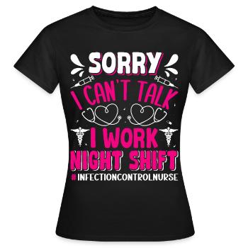 Caregiver Infection Control - Women's T-Shirt - black - Front - AI Model Female 172 dark (172cm)