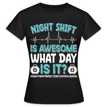 Contrôle des infections chez les soignants - T-shirt Femme - noir - Devant - AI Model Female 172 dark (172cm)