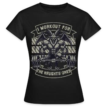 Krampus Trainiert Für Die Unartigen - Frauen T-Shirt - Schwarz - Vorne - AI Model Female 172 dark (172cm)
