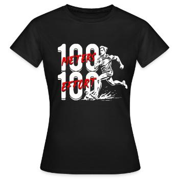 Sprint Leichtathletik Sprinten - Frauen T-Shirt - Schwarz - Vorne - AI Model Female 172 dark (172cm)