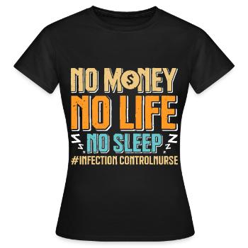 Contrôle des infections chez les soignants - T-shirt Femme - noir - Devant - AI Model Female 172 dark (172cm)