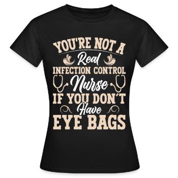 Contrôle des infections chez les soignants - T-shirt Femme - noir - Devant - AI Model Female 172 dark (172cm)