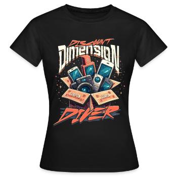 Couponing Coupon Discount Dimension Diver - Women's T-Shirt - black - Front - AI Model Female 172 dark (172cm)