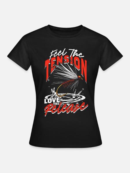 Fliegenfischen Fliegenangler - Frauen T-Shirt - Schwarz