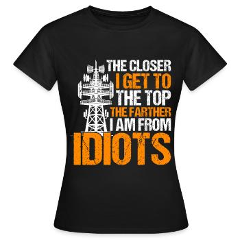 Industrial Climbers Tower Climbers Industrial Climbing - Women's T-Shirt - black - Front - AI Model Female 172 dark (172cm)
