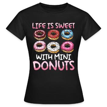Donuts Donut - Frauen T-Shirt - Schwarz - Vorne - AI Model Female 172 dark (172cm)
