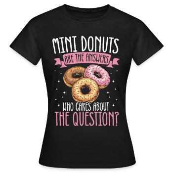 Donuts Donut - Frauen T-Shirt - Schwarz - Vorne - AI Model Female 172 dark (172cm)