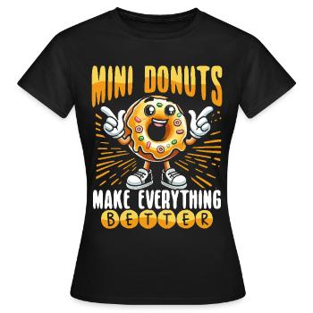 Donuts Donut - Frauen T-Shirt - Schwarz - Vorne - AI Model Female 172 dark (172cm)