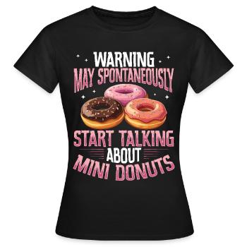 Donuts Donut - Frauen T-Shirt - Schwarz - Vorne - AI Model Female 172 dark (172cm)