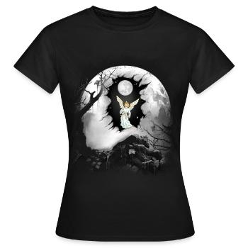 Angel Spiritual Guardian Angel Celestial Nature - Women's T-Shirt - black - Front - AI Model Female 172 dark (172cm)