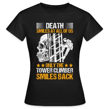 Industrial Climbers Tower Climbers Industrial Climbing - Women's T-Shirt - black - Front - AI Model Female 172 dark (172cm)