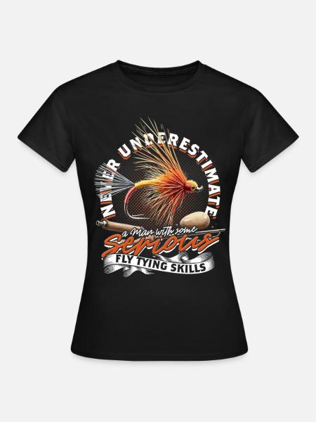 Fliegenfischen Fliegenangler - Frauen T-Shirt - Schwarz