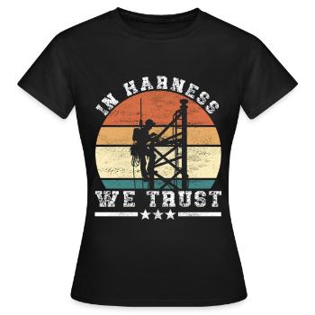 Industrial Climbers Tower Climbers Industrial Climbing - Women's T-Shirt - black - Front - AI Model Female 172 dark (172cm)