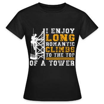 Industrial Climbers Tower Climbers Industrial Climbing - Women's T-Shirt - black - Front - AI Model Female 172 dark (172cm)