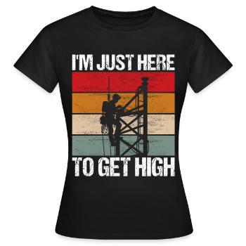 Industrial Climbers Tower Climbers Industrial Climbing - Women's T-Shirt - black - Front - AI Model Female 172 dark (172cm)