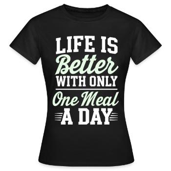 Intermittent fasting Intermittent fasting - Women's T-Shirt - black - Front - AI Model Female 172 dark (172cm)
