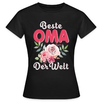 Beste Oma Der Welt - Women's T-Shirt - black - Front - AI Model Female 172 dark (172cm)