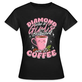Valentinstag Freundin Kaffee - Frauen T-Shirt - Schwarz - Vorne - AI Model Female 172 dark (172cm)