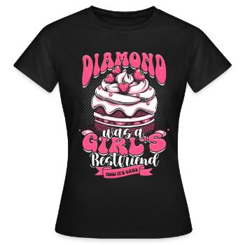 Freundin Ehefrau Valentinstag Kuchen Torte - Frauen T-Shirt - Schwarz - Vorne - AI Model Female 172 dark (172cm)