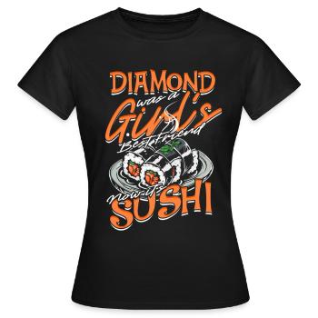 Freundin Sushi Ehefrau Valentinstag - Frauen T-Shirt - Schwarz - Vorne - AI Model Female 172 dark (172cm)