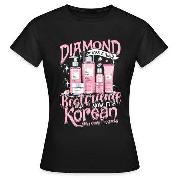 Freundin Ehefrau Korean Skin Care Products - Frauen T-Shirt - Schwarz - Vorne - AI Model Female 172 dark (172cm)