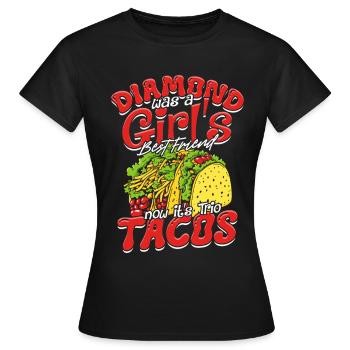 Freundin Tacos Ehefrau Valentinstag - Frauen T-Shirt - Schwarz - Vorne - AI Model Female 172 dark (172cm)
