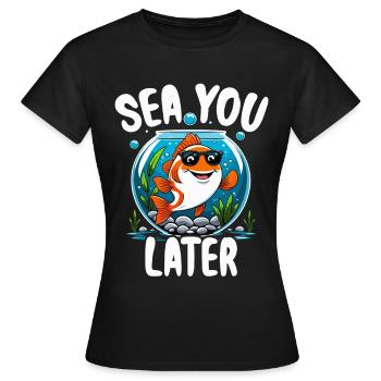 Aquarium aquatique - T-shirt Femme - noir - Devant - AI Model Female 172 dark (172cm)