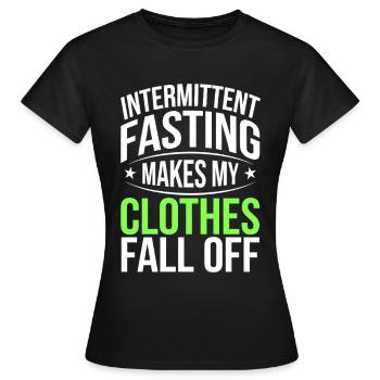 Intermittent fasting Intermittent fasting - Women's T-Shirt - black - Front - AI Model Female 172 dark (172cm)