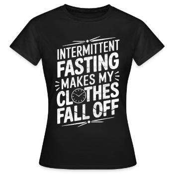 Intermittent fasting Intermittent fasting - Women's T-Shirt - black - Front - AI Model Female 172 dark (172cm)