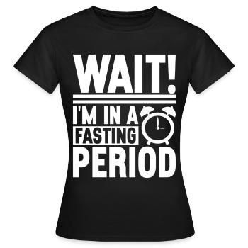 Jeûne intermittent Jeûne intermittent - T-shirt Femme - noir - Devant - AI Model Female 172 dark (172cm)