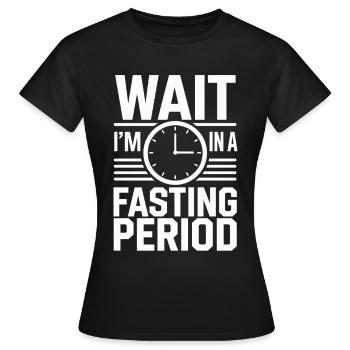 Jeûne intermittent Jeûne intermittent - T-shirt Femme - noir - Devant - AI Model Female 172 dark (172cm)