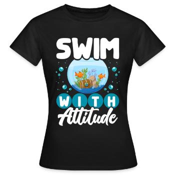 Aquarium aquatique - T-shirt Femme - noir - Devant - AI Model Female 172 dark (172cm)