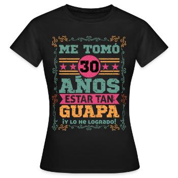 Ich habe 30 Jahre gebraucht, um so schön zu sein Geburtstagsfrau - Frauen T-Shirt - Schwarz - Vorne - AI Model Female 172 dark (172cm)
