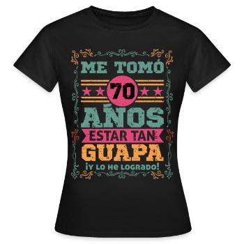 Divine 70s Fashion for Women Real Birthdays - Women's T-Shirt - black - Front - AI Model Female 172 dark (172cm)