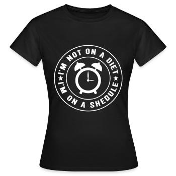 Jeûne intermittent Jeûne intermittent - T-shirt Femme - noir - Devant - AI Model Female 172 dark (172cm)