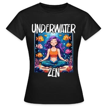 Aquarium aquatique - T-shirt Femme - noir - Devant - AI Model Female 172 dark (172cm)